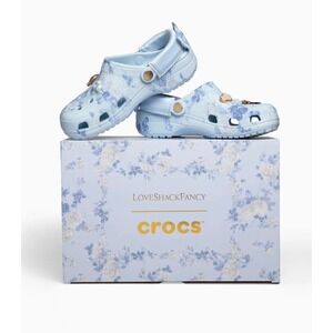 LoveShackFancy Crocs Classic Clog Womens Blue Size 8 Women's